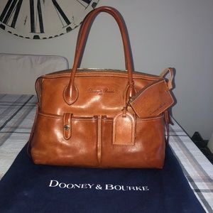 Dooney & Bourke Large Natural Florentine Vacchetta Leather East/West Satchel